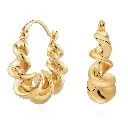Sculpted Twisted Hoop Earrings (316L Stainless Steel)