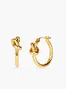 Knot Accent Hoop Earrings (316L Stainless Steel)