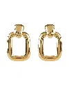 Geometric Rectangle Drop Earrings (316L Stainless Steel)