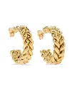 Twisted Rope Huggie Hoop Earrings (316L Stainless Steel)