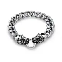 Panther Head Cuban Link Bracelet (316L Stainless Steel)