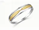 Two-Tone Infinity Twist Bangle (316L Stainless Steel)