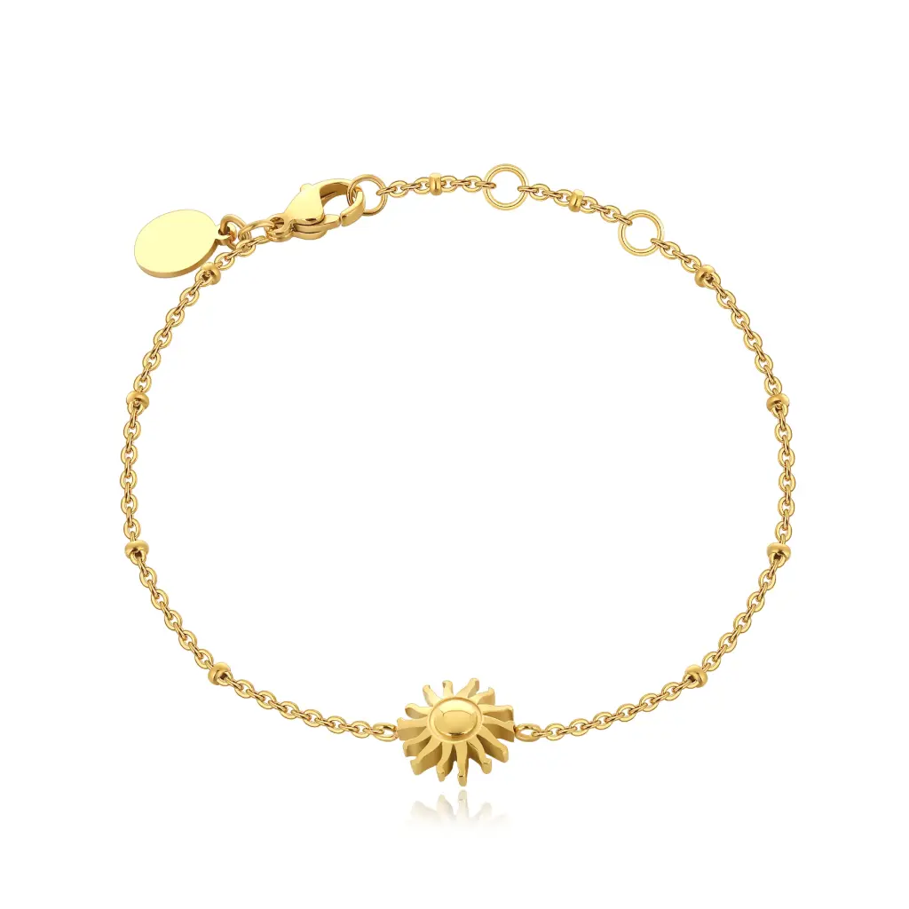 Sun Charm Satellite Chain Bracelet (316L Stainless Steel)
