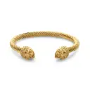 Engraved Skull Twisted Cable Cuff Bracelet (316L Stainless Steel)