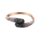 Crystal Pave Interlocking Bangle (316L Stainless Steel)