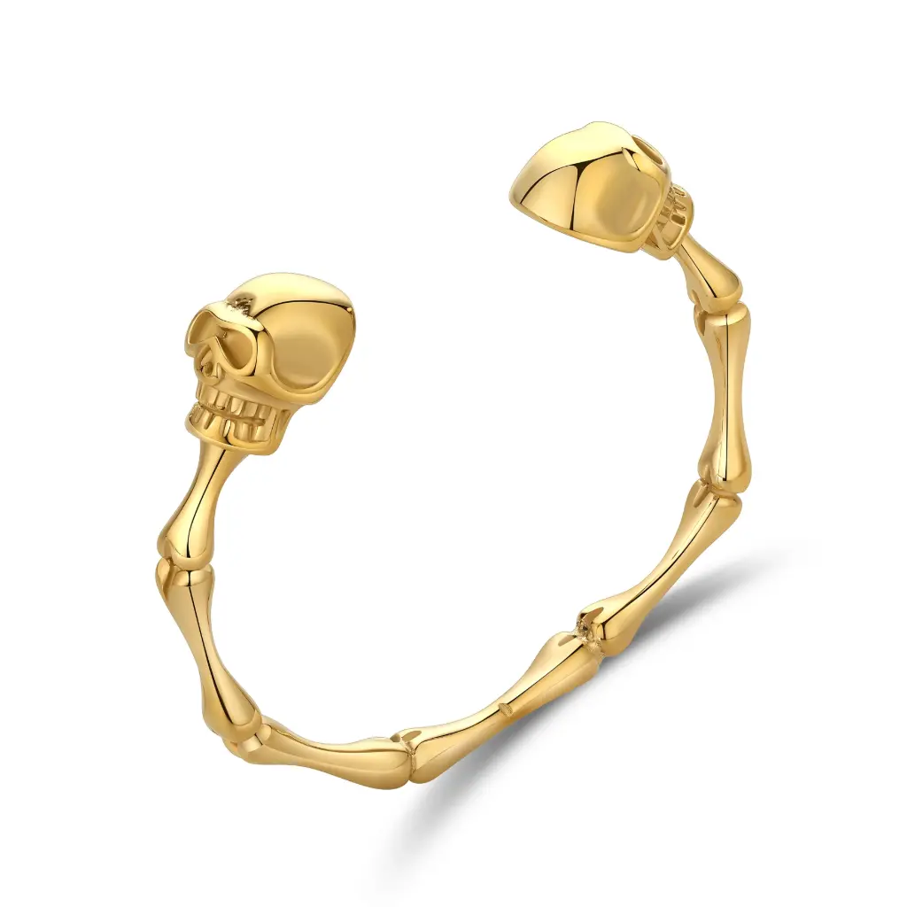 Skeleton Bone Cuff Bracelet (316L Stainless Steel)