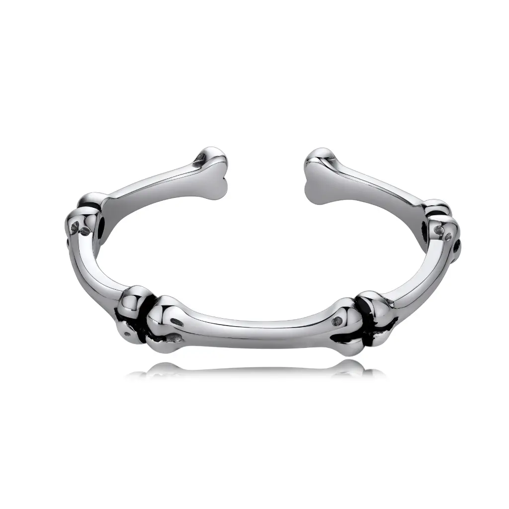 Skeleton Bone Joint Cuff Bracelet (316L Stainless Steel)