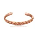 Pyramid Stud Rose Gold Open Cuff Bracelet (316L Stainless Steel)