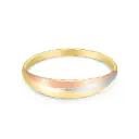 Tri-Color Twisted Hinged Bangle (316L Stainless Steel)