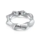 Sculptural Abstract Hinged Bangle (316L Stainless Steel)