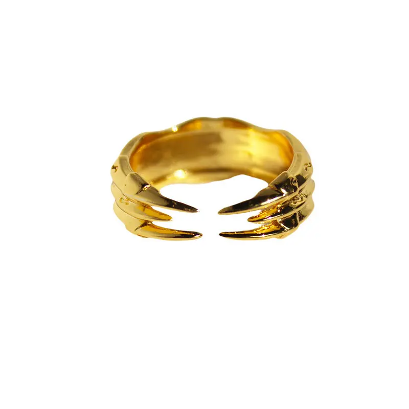 Claw-Shaped Open Cuff Ring (Brass)