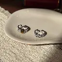 Vintage Tiger’s Eye & Filigree Ring Set (Brass)