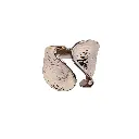 Hammered Leaf-Shape Open Cuff Ring (Brass)