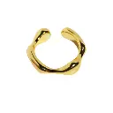 Organic Molten Open Cuff Ring (Brass)