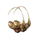 Abstract Curved Fold Metal Hook Earrings (Brass)