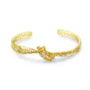 Vintage Filigree Lace Open Cuff Bangle (Brass)