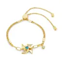 Windmill Charm Adjustable Slider Bracelet (Brass)