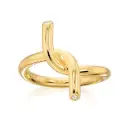 Sculptural Knot Double CZ Ring (316L Stainless Steel)
