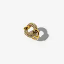 Pavé Circle Link Statement Ring (316L Stainless Steel)