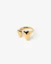 Double Heart Open Cuff Ring (316L Stainless Steel)