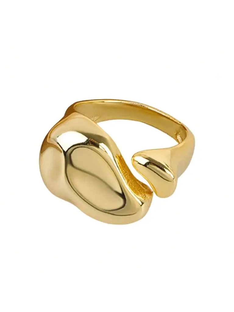 Organic Molten Open Cuff Ring (316L Stainless Steel)