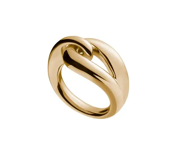 Sculptural Interlocking Knot Ring (316L Stainless Steel)
