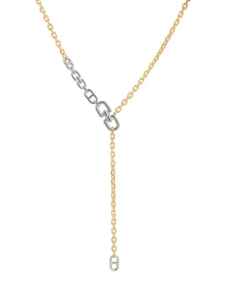 Two-Tone Mariner Link Y-Necklace (316L Stainless Steel)