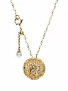 Unicorn Medallion Pearl Adjustable Necklace (316L Stainless Steel)