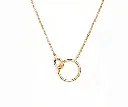 Interlocking Double Circle Cable Chain Necklace (316L Stainless Steel)