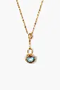 Lariat Half-Moon Gemstone Lariat Necklace (316L Stainless Steel)